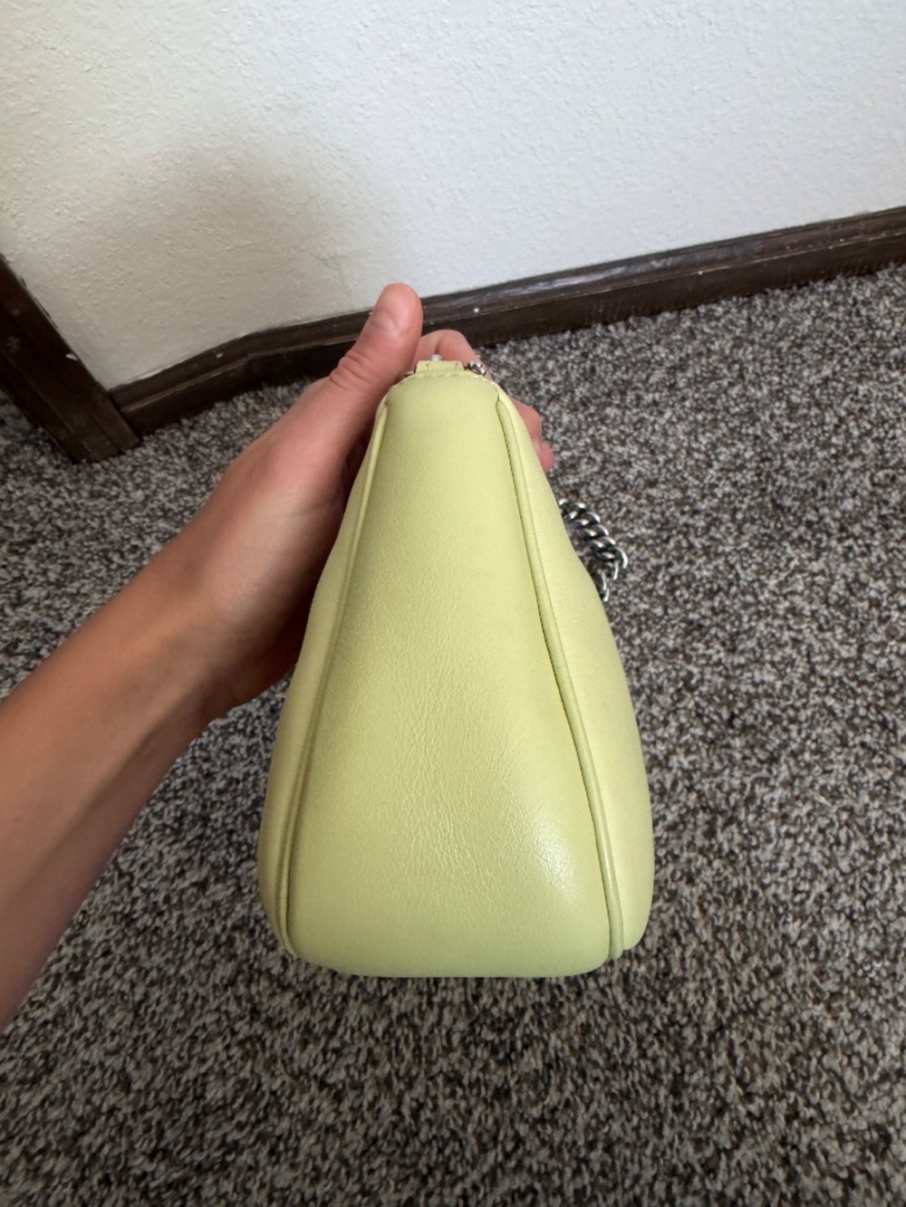 Coach- Teri Shoulder Bag With Signature Quilting (Silver/Pale Lime) - Picture 5 of 9